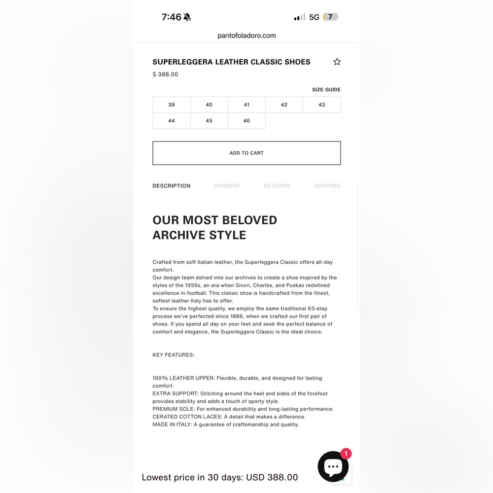 $400 Pantofola D’Oro Superleggera Superstar Extra Classic Leather Shoes 9.5 - Picture 10 of 10